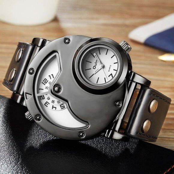 Men's Unique Analog Watch Waterproof Fashion Dress Quartz Wrist Watch Model 9591 - Picture 3 of 7